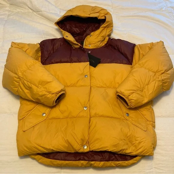 NWT Rag & Bone Joelle Ladies Down winter puffer Jacket Coat Medium M 70s Retro - Picture 4 of 14